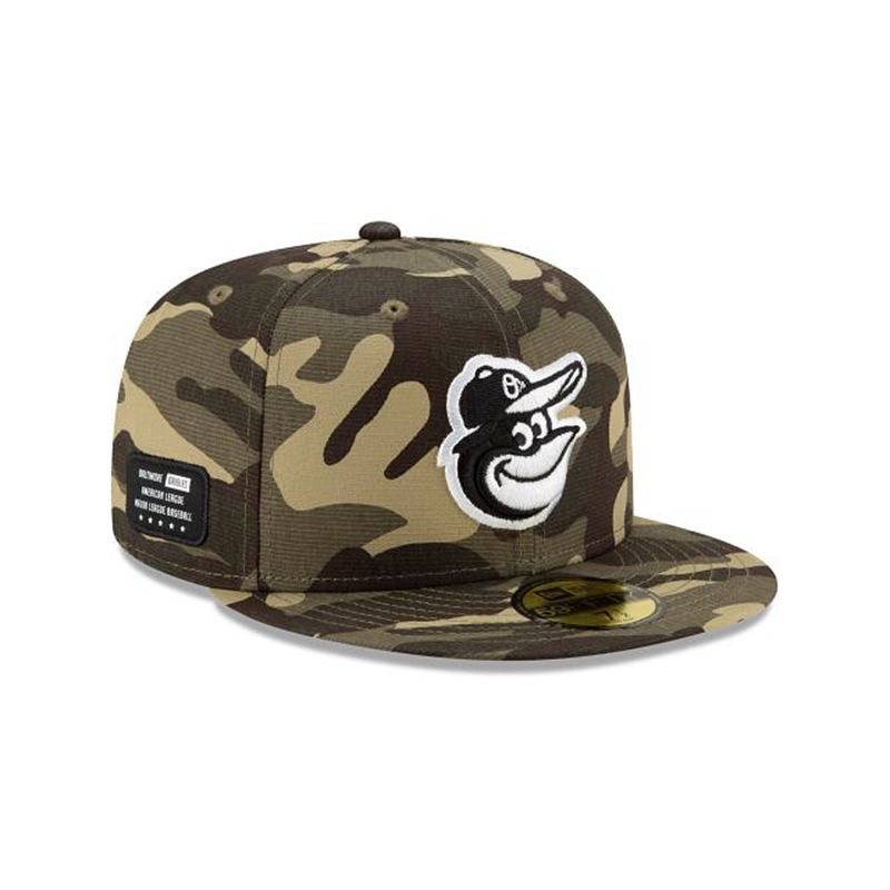 MLB Baltimore Orioles Armed Forces Weekend 59Fifty Fitted (VIB4974) - Green New Era Caps